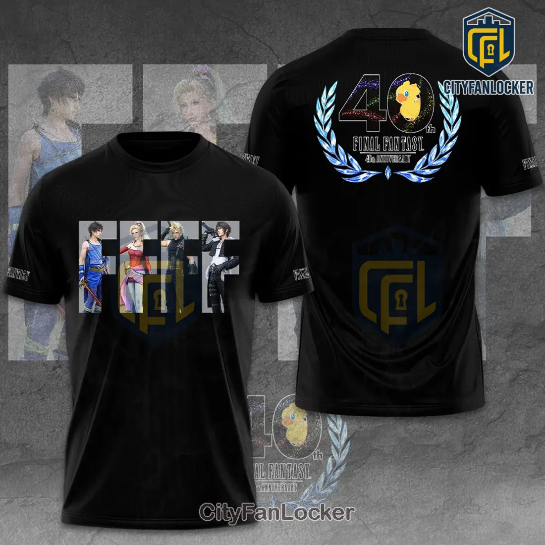 Final Fantasy 40th Anniversary Black Shirt