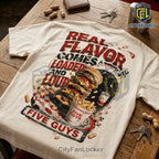 Five Guys Real Flavor Burger Fries Off-White T-Shirt
