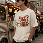 Five Guys Real Flavor Burger Fries Off-White T-Shirt