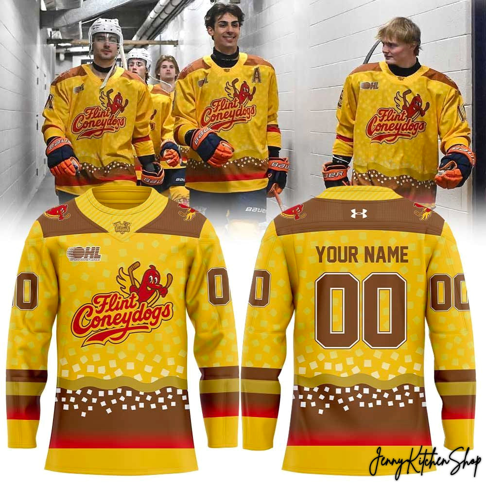 Flint Firebirds Coneydogs 2026 New Uniform Hockey Jersey