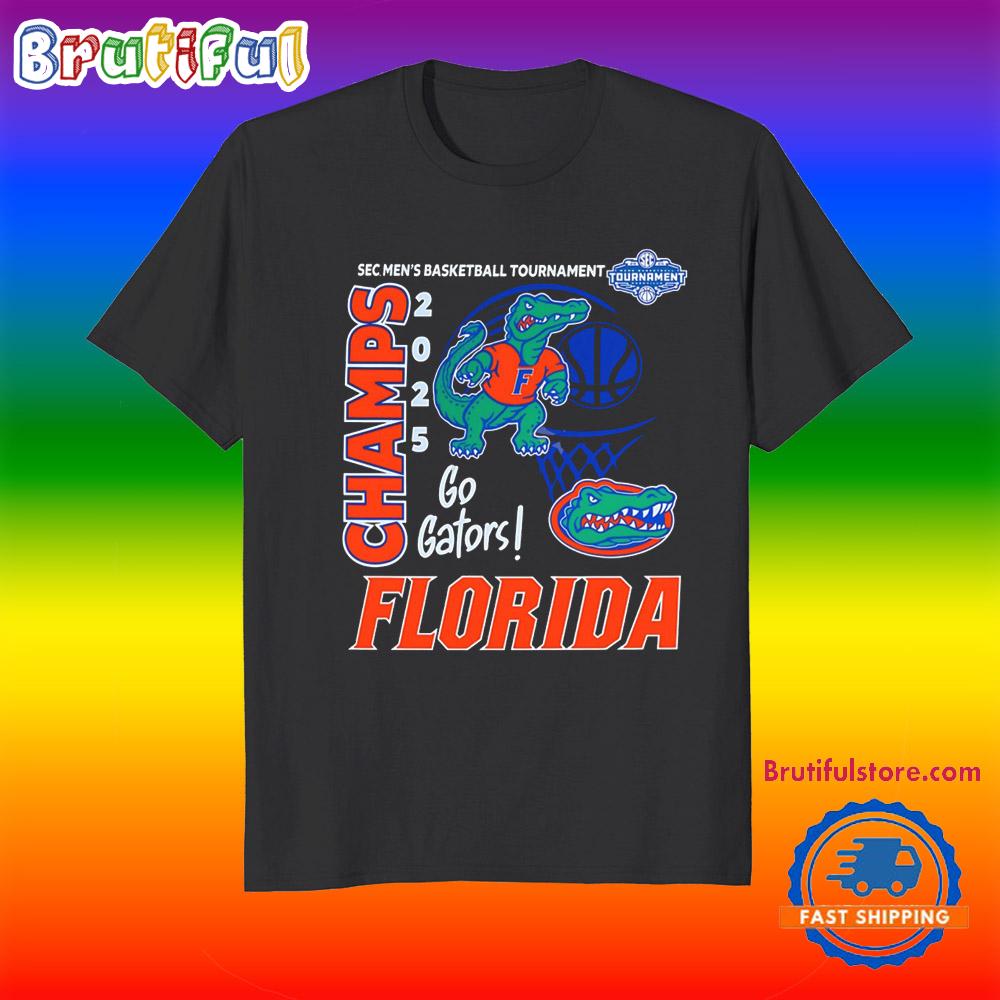 Florida Gators 2025 Sec Mens Basketball Champs Go Gators T Shirt