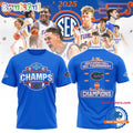 Florida Gators 2025 SEC Men’s Basketball Conference Tournament Champions 3D Shirt