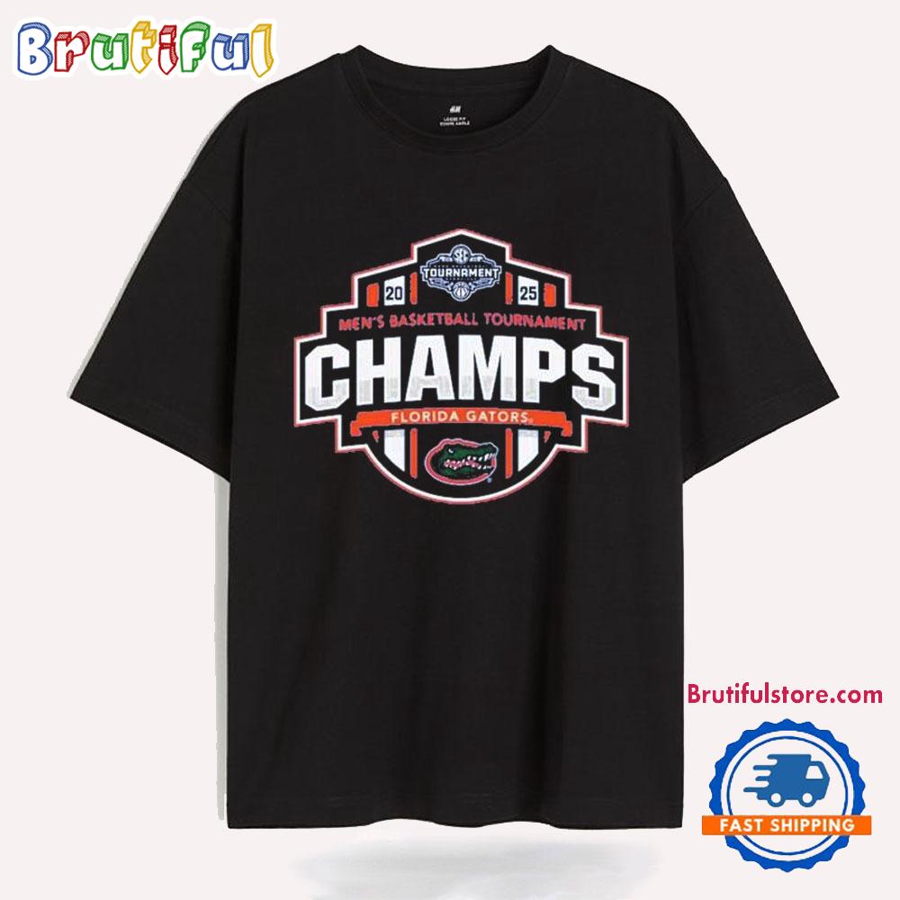 Florida Gators 2025 SEC Men’s Basketball Conference Tournament Champions March Madness T Shirt