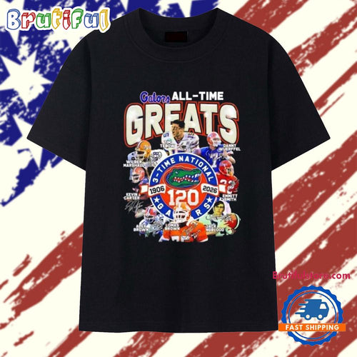 Florida Gators all-time 120 seasons greats 3-time National Champions T Shirt