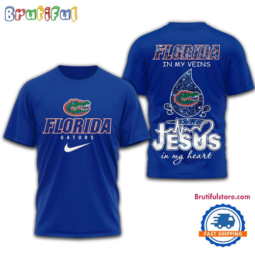 Florida Gators Jesus In My Heart All Over Print Shirt