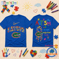 Florida Gators NCAA Autism Awareness Puzzle Ribbon T Shirt