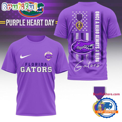 Florida Gators NCAA National Purple Heart Day Unisex 3D Shirt