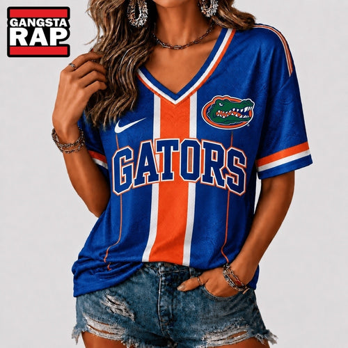 Florida Gators NCAA Rivalry Game Spirit V neck T Shirt