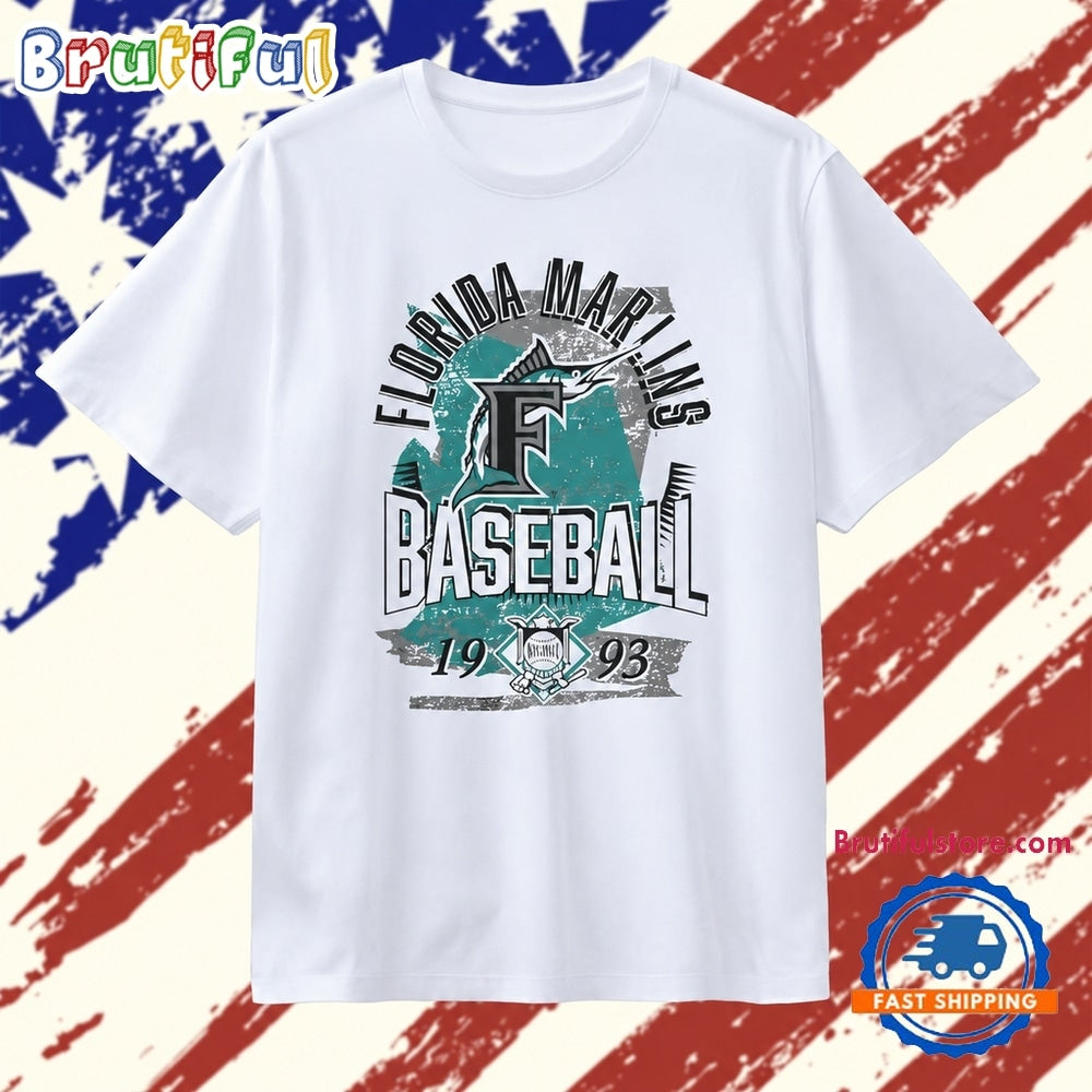 Florida Marlins Baseball 1993 National League Retro T Shirt