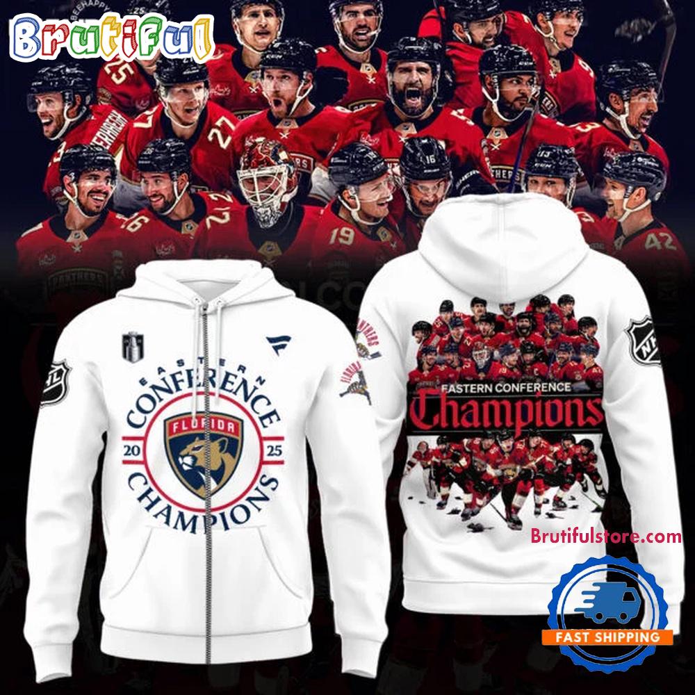 FLORIDA PANTHERS 2025 Eastern Conference Champions Limited Edition Hoodie T-Shirt