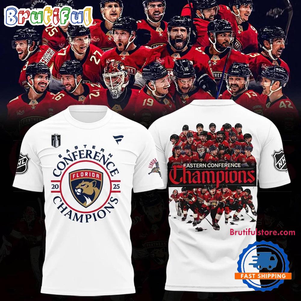 FLORIDA PANTHERS 2025 Eastern Conference Champions Limited Edition Hoodie T-Shirt