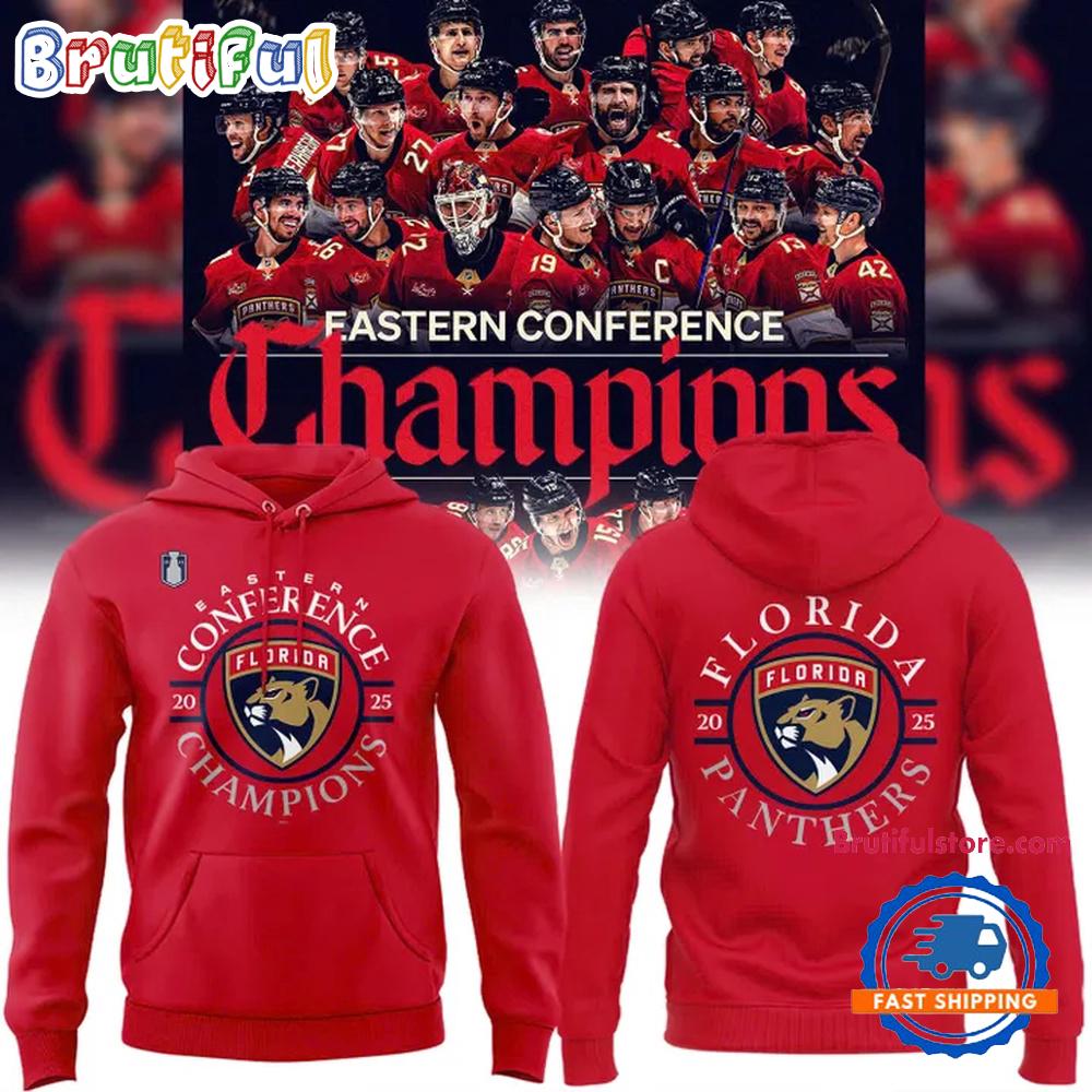 Florida Panthers 2025 Eastern Conference Champs 3D Printed Hoodie Shirt