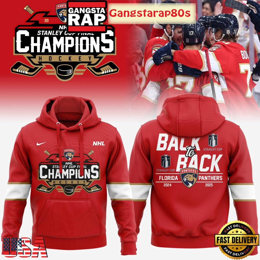 Florida Panthers 2025 Stanley Cup Champions Back To Back All Over Print Hoodie