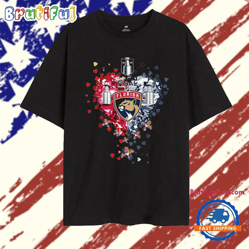 Florida Panthers 2025 Stanley Final Heart Diamond T Shirt