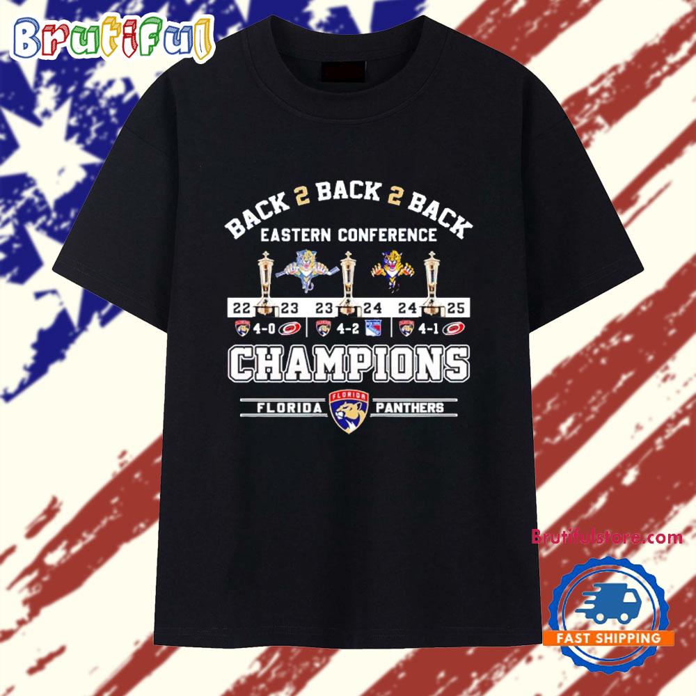 Florida Panthers back to back to back 2025 Eastern Conference Champions T Shirt