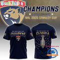 Florida Panthers Champion NHL Stanley Cup 2025 Signature 3D Shirt