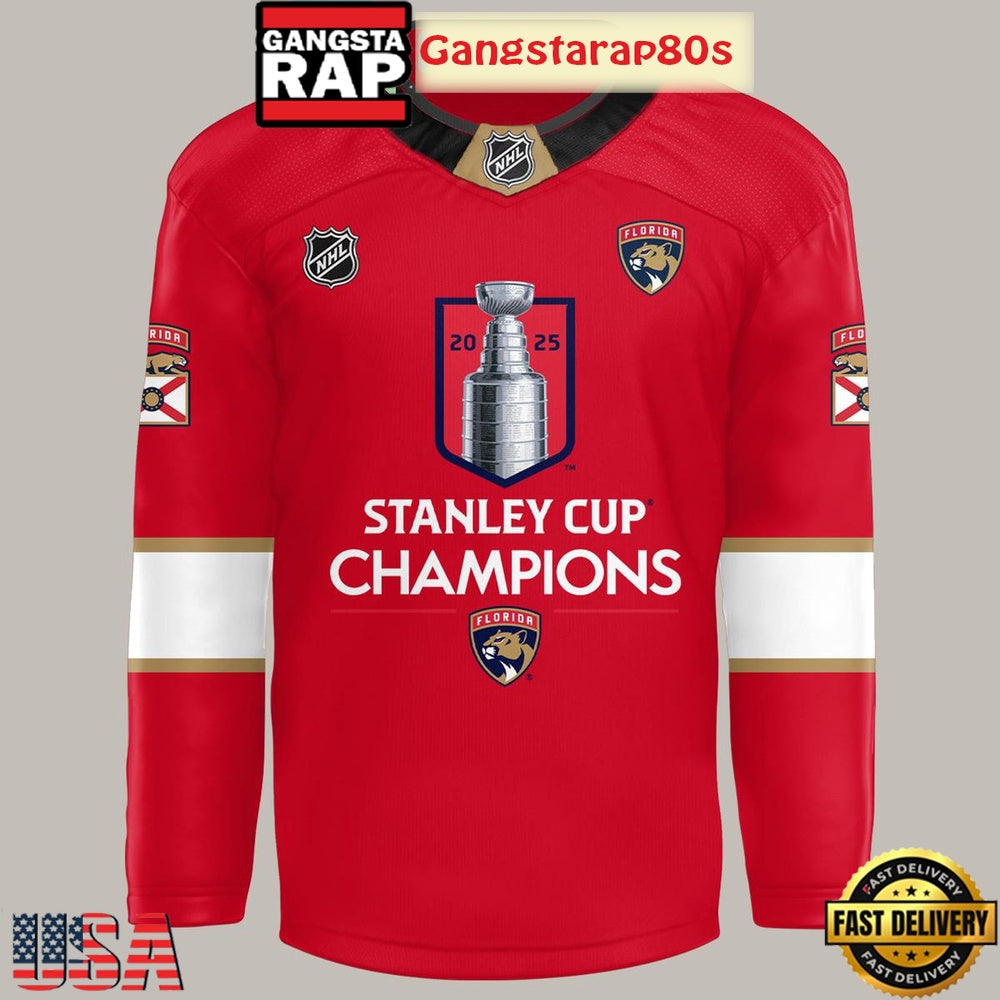Florida Panthers Champion NHL Stanley Cup Hockey Jersey