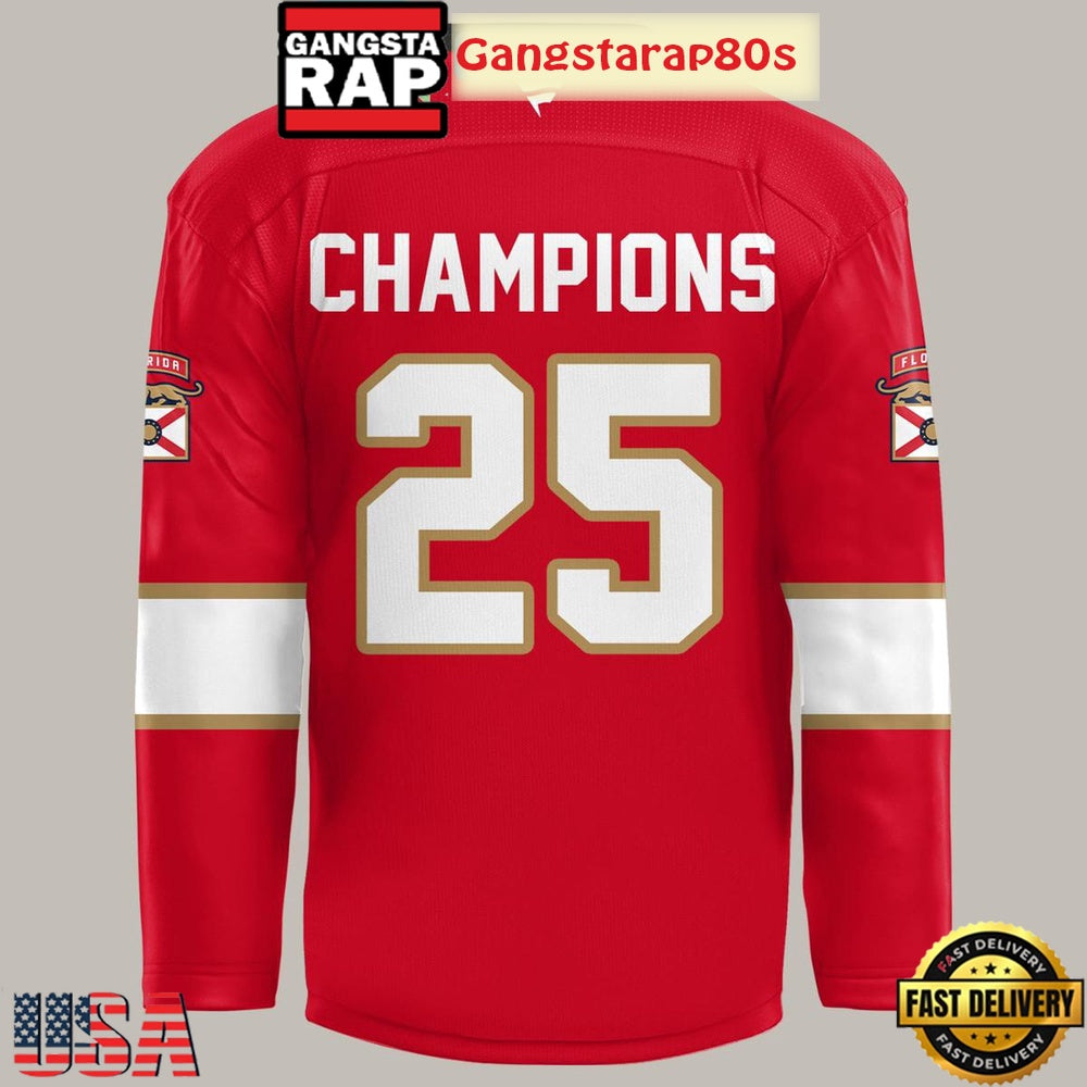 Florida Panthers Champion NHL Stanley Cup Hockey Jersey