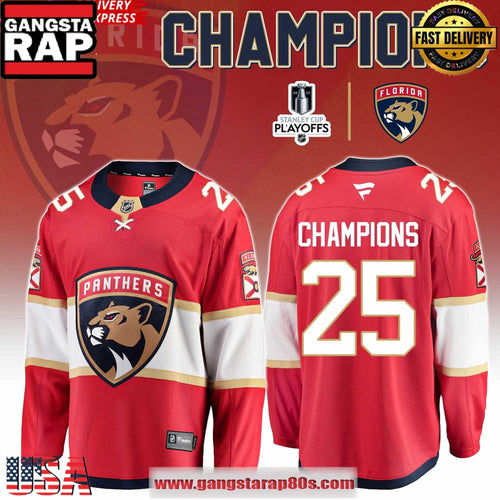 Florida Panthers NHL Stanley Cup 2025 Custom Hockey Jersey