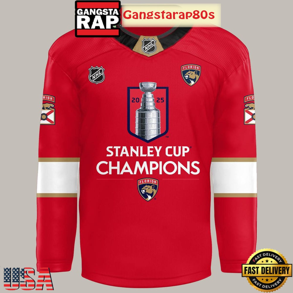 Florida Panthers Stanley Cup Champions 2025 Hockey Jersey