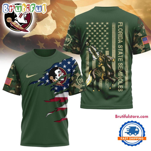 Florida State Seminoles 2025 NCAA Veteran Limited 3D Shirt