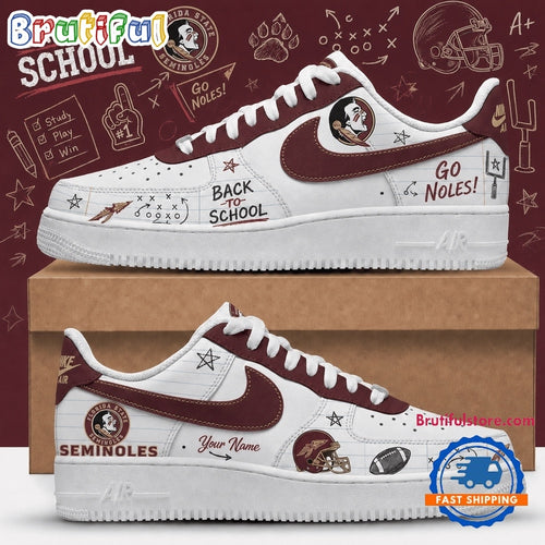 Florida State Seminoles 2026 NCAA Football Back To School Air Force 1 Shoes Sneakers