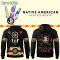Florida State Seminoles Native American Heritage Black Hoodie T-Shirt