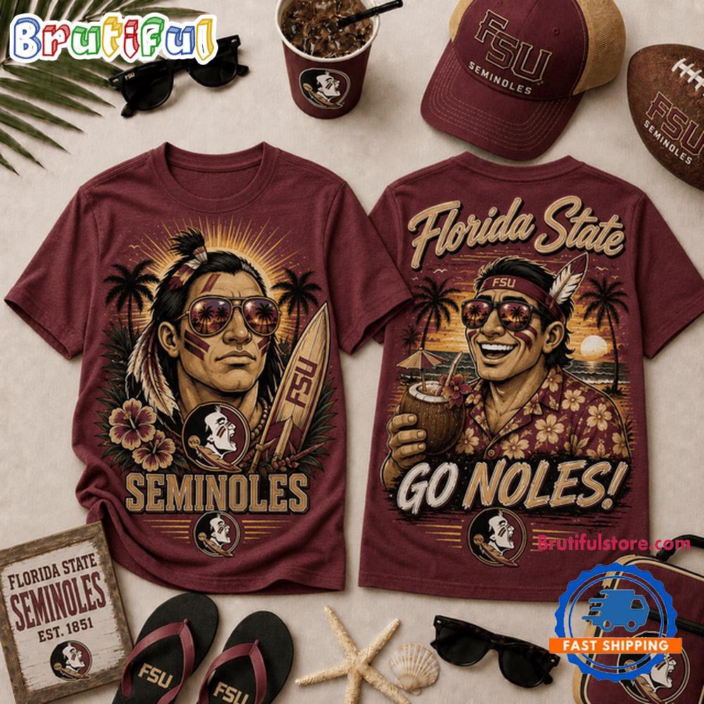 Florida State Seminoles NCAA Summer Tropical Mascot Unisex 3D Shirt