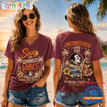 Florida State Seminoles NCAA Sunset and Beach Vibes V neck T Shirt