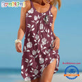 Florida State Seminoles Rose Pattern Women’s Summer Beach Sling Dress