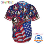 Florida State Seminoles USA Flag Independence Day Baseball Jersey, Sport Team 4th of July Jersey