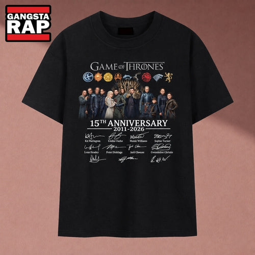 Game Of Thrones 15th Anniversary 2011 2026 Signatures T Shirt, Music 2D Shirt