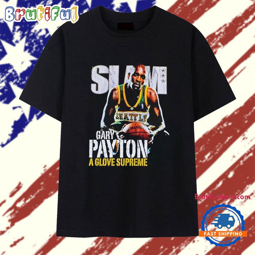 Gary Payton The Glove Slam Cover 90s Basketball T Shirt