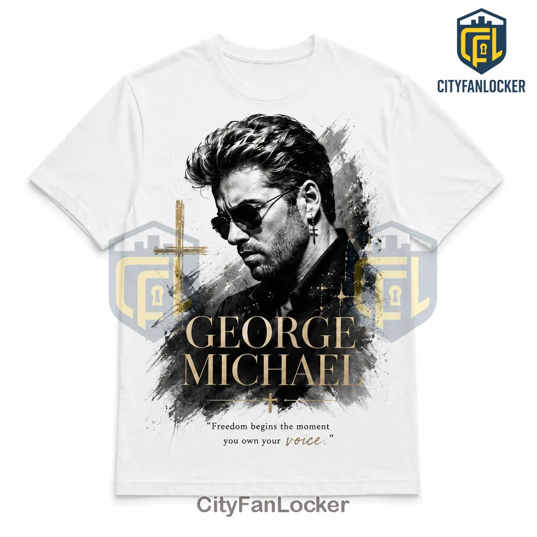 George Michael Tribute 2026 Portrait T-Shirt
