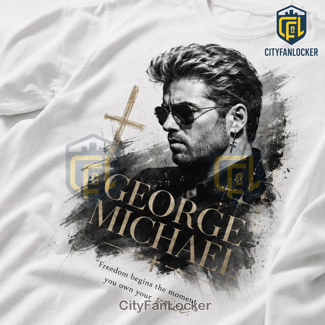 George Michael Tribute 2026 Portrait T-Shirt
