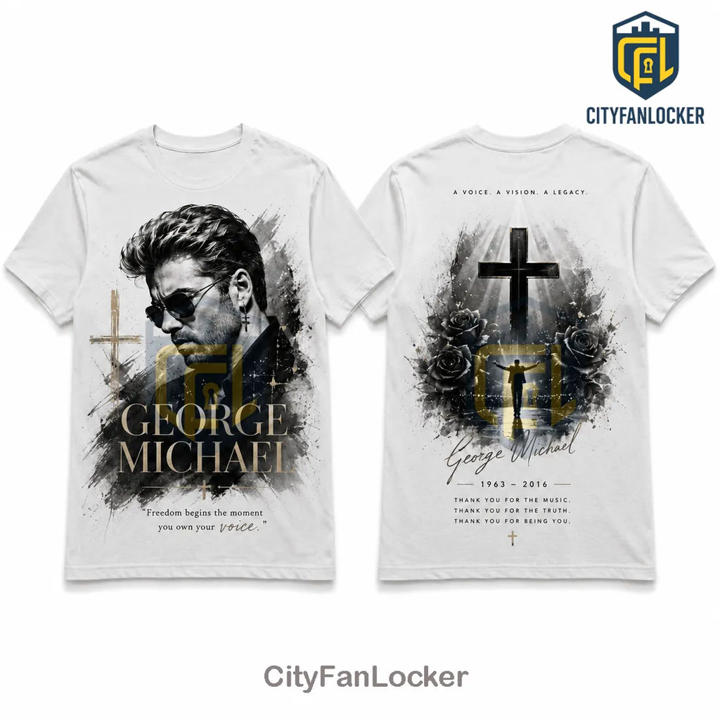 George Michael Tribute 2026 Portrait T-Shirt