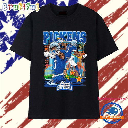 George Pickens Dallas Cowboys Hand Drawn Artwork T Shirt