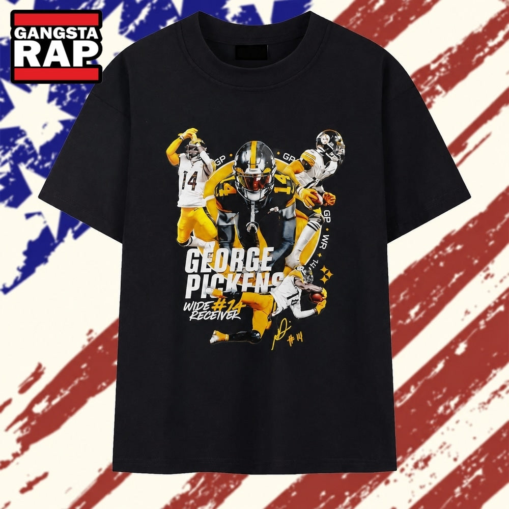 George Pickens Pittsburgh Steelers Wide Receiver No 14 Signature T Shirt