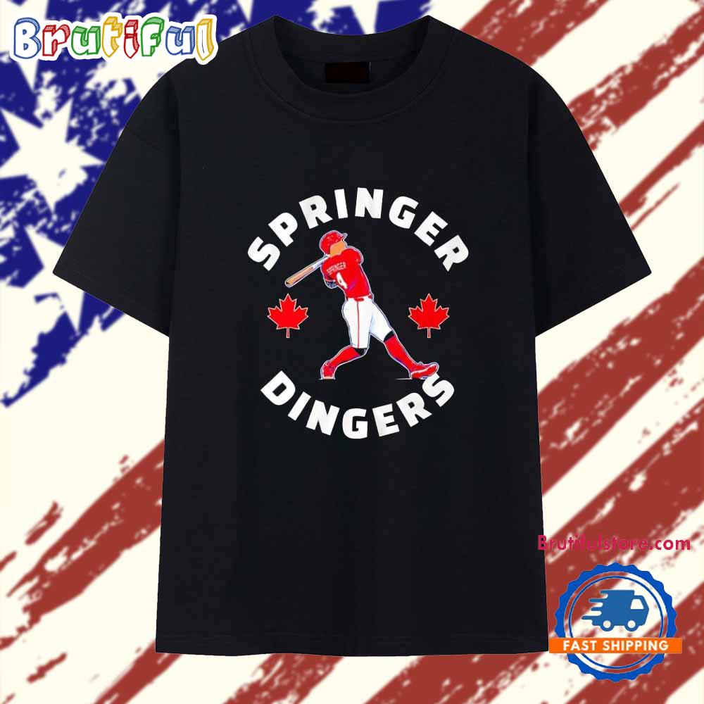 George Springer Toronto Blue Jays Canada Day Springer Dingers T Shirt