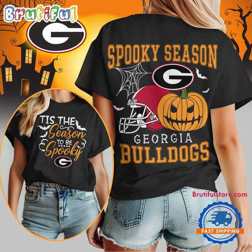 Georgia Bulldogs 2025 NCAA Halloween Spooky Season Vintage T Shirt