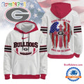 Georgia Bulldogs 2025 NCAA Stand For The Flag Kneel For the Cross Hoodie