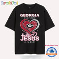 Georgia Bulldogs Football In My Veins Jesus In My Heart T Shirt