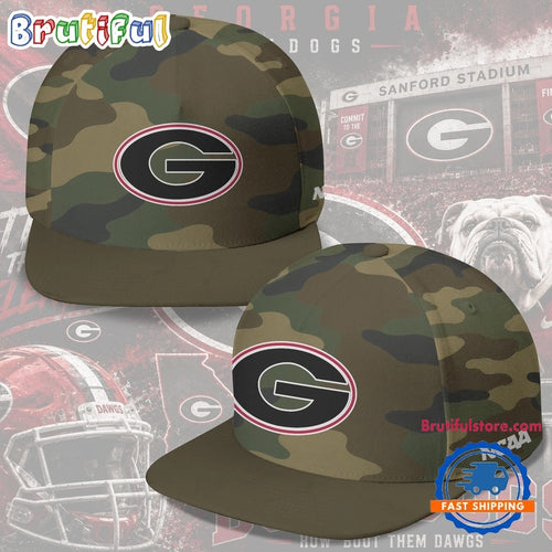 Georgia Bulldogs NCAA Field Ops Camo Snapback Cap