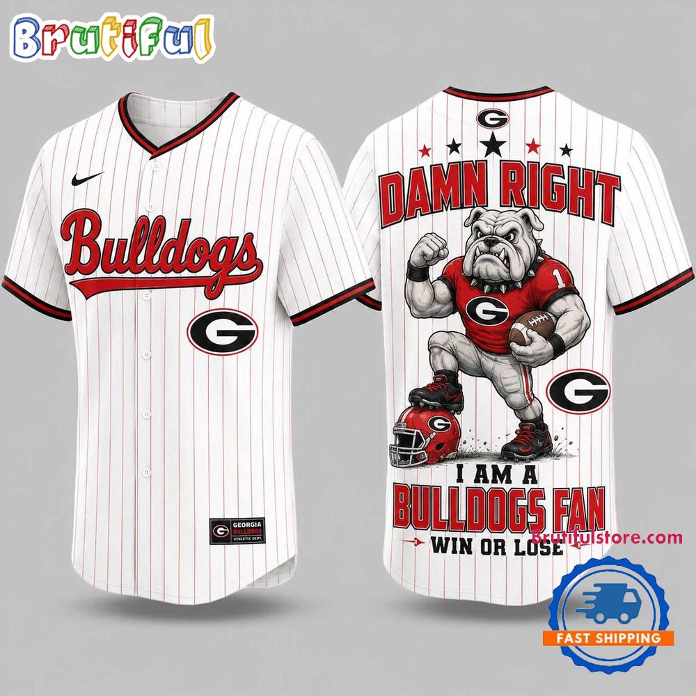Georgia Bulldogs NCAA Mascot Forever Loyal Fan Baseball Jersey Shirt