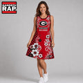 Georgia Bulldogs NCAA Sporty Floral Elegance Women’s Sleeveless Dress