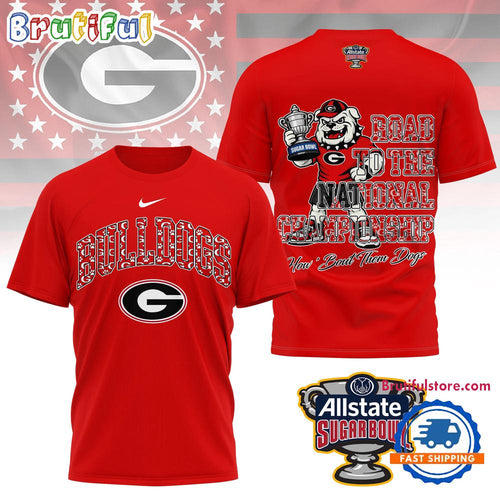 Georgia Bulldogs NCAA Sugar Bowl Game Champions Limited 3D Shirt