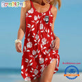 Georgia Bulldogs Rose Pattern Women’s Summer Beach Sling Dress