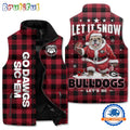 Georgia Bulldogs Sporty Mascot Design Sleeveless Puffer Jacket