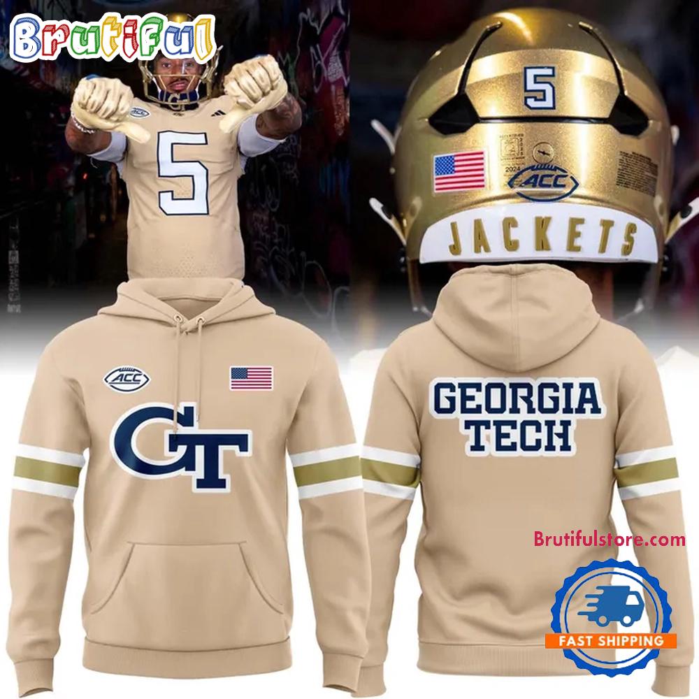 Georgia Tech Yellow Jackets Wordmark Uniform Special New Hoodie T-Shirt