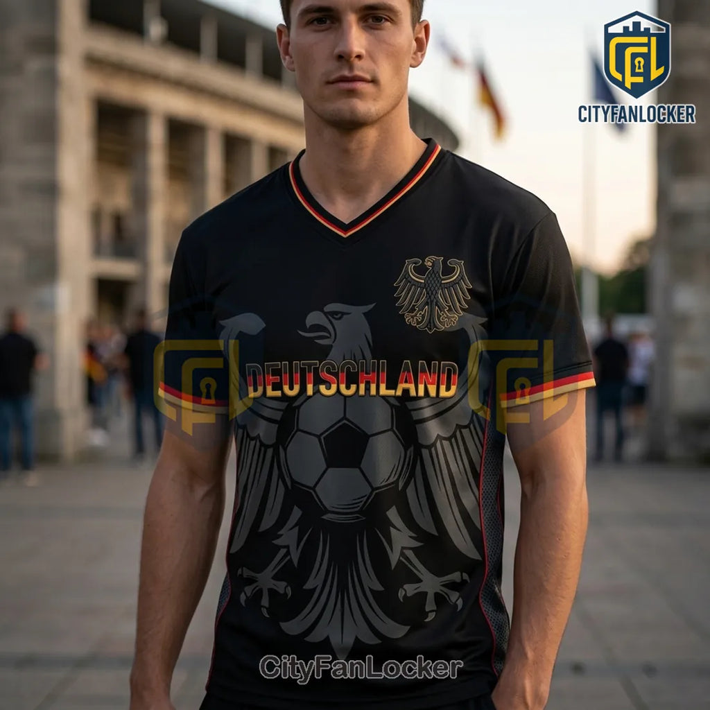Germany National Football Team Black Soccer Jersey Shirt